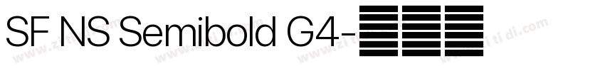 SF NS Semibold G4字体转换
